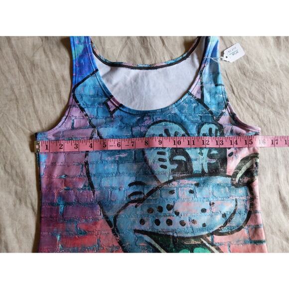 AGENT QUINZE Graffiti Print Tank Top Street Art NWT Woodstock Inn VT M - Picture 7 of 8